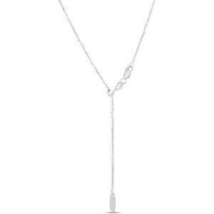 Women White Rolo 925 Sterling Silver 14-24" Adjustable Chain Necklace Jewelry